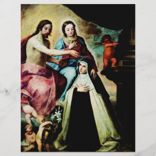 Prospectus 21,6 Cm X 24,94 Cm Mary Magdalene de Pazzi by Pedro de Moya