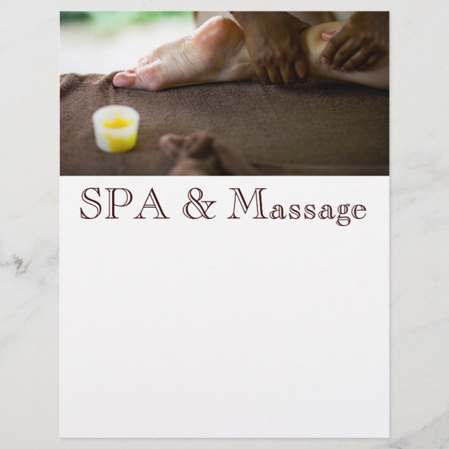 Prospectus 21,6 Cm X 24,94 Cm Massage (Devant)