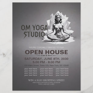 Prospectus 21,6 Cm X 24,94 Cm Méditation Yoga Instructeur Reiki Master Low Poly