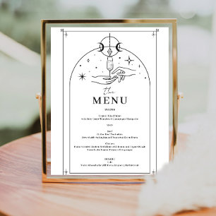 Prospectus 21,6 Cm X 24,94 Cm Menu de carte de tarot mystique