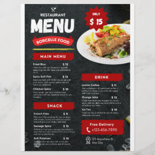 Prospectus 21,6 Cm X 24,94 Cm Menus alimentaires Menus alimentaires