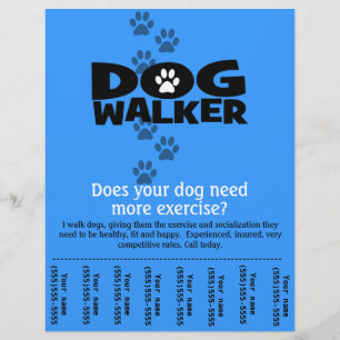 Prospectus 21,6 Cm X 24,94 Cm Modèle_B du dépliant promotionnel Dog Walker