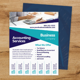 Prospectus 21,6 Cm X 24,94 Cm Modèle de flyer détachable pour déclarations de re