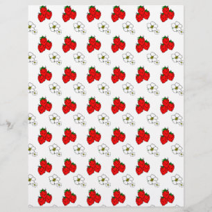Prospectus 21,6 Cm X 24,94 Cm Modèle de Flyer Fraise et Fleurs