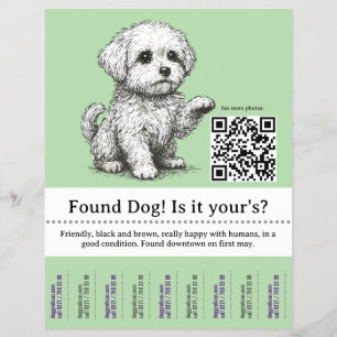 Prospectus 21,6 Cm X 24,94 Cm Modèle de flyer pour chiens à détacher
