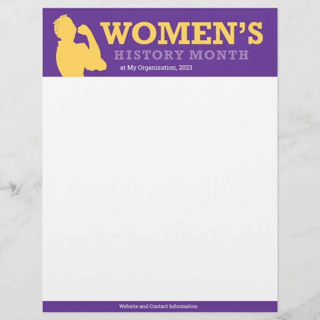 Prospectus 21,6 Cm X 24,94 Cm Modèle du mois de l'histoire des femmes (Devant)