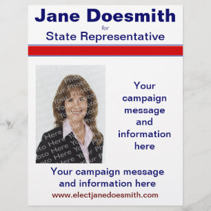 Prospectus 21,6 Cm X 24,94 Cm Modèle du prospectus de campagne électorale politi