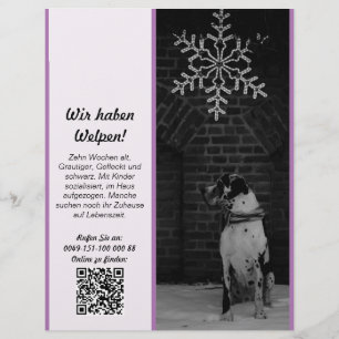 Prospectus 21,6 Cm X 24,94 Cm Modèles de flyer de vente de chiots
