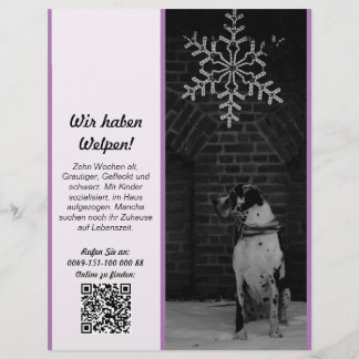 Prospectus 21,6 Cm X 24,94 Cm Modèles de flyer de vente de chiots