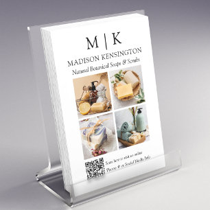 Prospectus 21,6 Cm X 24,94 Cm Monogramme ou ajouter un logo Business QR Code 4 P