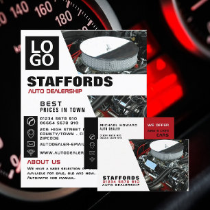 Prospectus 21,6 Cm X 24,94 Cm Moteur automobile, concessionnaire automobile Publ
