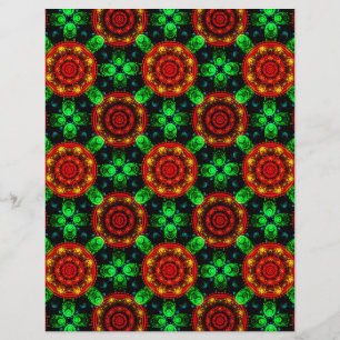 Prospectus 21,6 Cm X 24,94 Cm Motif Abstrait Floral Moderne Bohème Élégant #504
