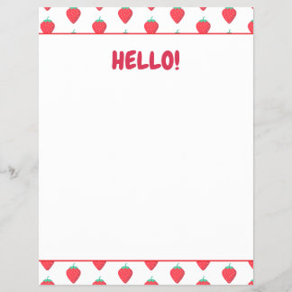 Prospectus 21,6 Cm X 24,94 Cm Motif esthétique Mignon Fraise Kawaii Amoureux