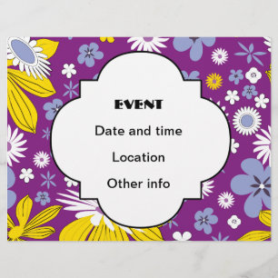 Prospectus 21,6 Cm X 24,94 Cm Motif Floral sans transparence