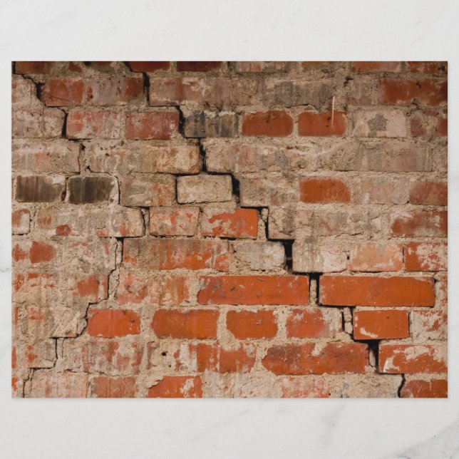 Prospectus 21,6 Cm X 24,94 Cm Mur en brique fissurée (Devant)