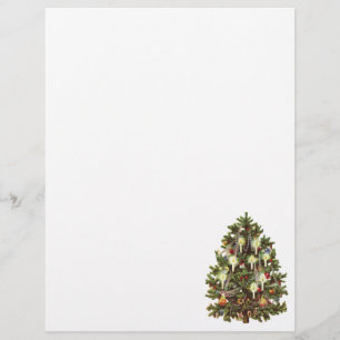 Prospectus 21,6 Cm X 24,94 Cm Noël Vintage, Arbre Victorien Décoré