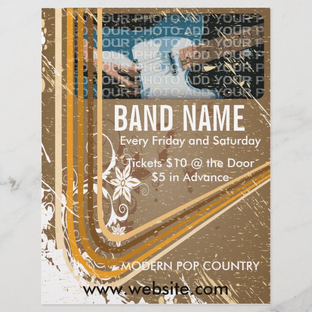 Prospectus 21,6 Cm X 24,94 Cm Nom de bande Music Flyer 3 (Devant)