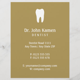 Prospectus 21,6 Cm X 24,94 Cm Nom Dentiste   Gold Info