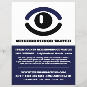 Prospectus 21,6 Cm X 24,94 Cm Observer les yeux, Voisinage Communauté Watch Adve
