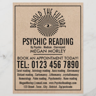 Prospectus 21,6 Cm X 24,94 Cm OEil de la Providence, lecture psychique publicité