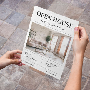 Prospectus 21,6 Cm X 24,94 Cm Open House à vendre Broker Realtor Marketing