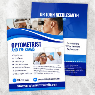 Prospectus 21,6 Cm X 24,94 Cm Optometrist Eye Exam Flyer Template