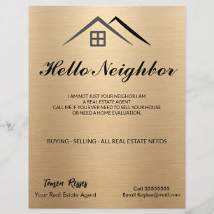 Prospectus 21,6 Cm X 24,94 Cm Or métallique luxueux