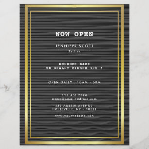 Prospectus 21,6 Cm X 24,94 Cm Or noir minimaliste de luxe