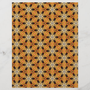 Prospectus 21,6 Cm X 24,94 Cm Origami Papier Orange Noir Personnalisable Hobby A