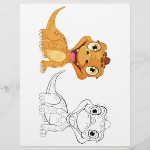 Prospectus 21,6 Cm X 24,94 Cm Page de coloriage de dragon mignon