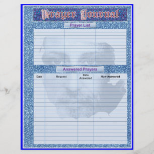 Prospectus 21,6 Cm X 24,94 Cm PAGES DU JOURNAL DE PRIÈRE Album / Classeur Insert