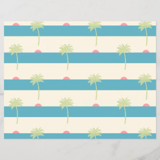 Prospectus 21,6 Cm X 24,94 Cm palm trees scrapbooking paper