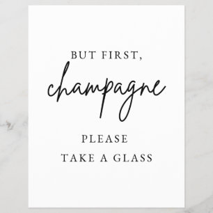 Prospectus 21,6 Cm X 24,94 Cm Panneau de mariage Champagne