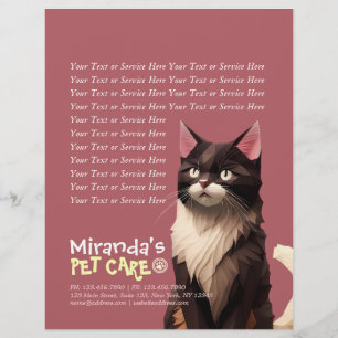 Prospectus 21,6 Cm X 24,94 Cm Papier de chat Coupe Art Animaux de compagnie Food