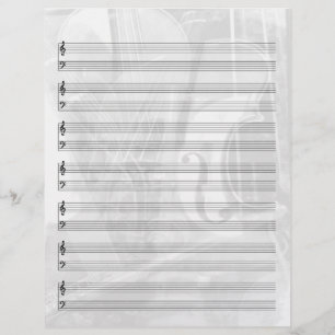 Prospectus 21,6 Cm X 24,94 Cm Papier d'état-major à thème aux instruments en arg