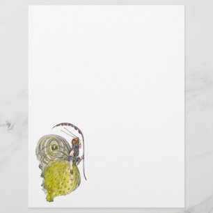 Prospectus 21,6 Cm X 24,94 Cm Papillon de fantaisie mignon vintage avec des aile