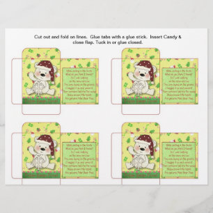 Prospectus 21,6 Cm X 24,94 Cm Paquet de bonbons drôles Ours polaire caca avec ci