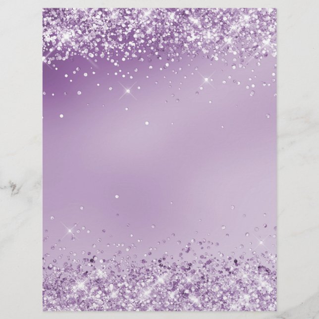 Prospectus 21,6 Cm X 24,94 Cm Parties scintillant lavande violette (Devant)