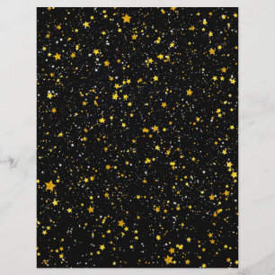 Prospectus 21,6 Cm X 24,94 Cm Parties scintillant Stars3 - Noir Or