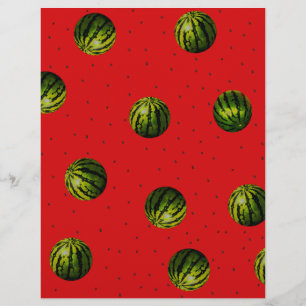 Prospectus 21,6 Cm X 24,94 Cm pastèque rouge et graines