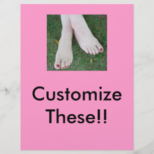 Prospectus 21,6 Cm X 24,94 Cm Pedicure Salon Flyers-Personnaliser !