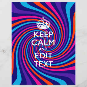 Prospectus 21,6 Cm X 24,94 Cm Personalize Your Keep Calm Text on Multicolored