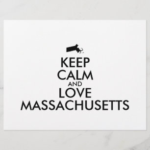 Prospectus 21,6 Cm X 24,94 Cm Personnalisable GARDEZ CALME et AIMEZ MASSACHUSETT