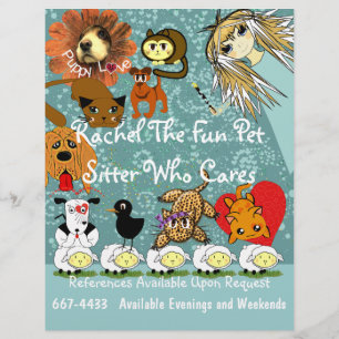 Prospectus 21,6 Cm X 24,94 Cm Pet Sitter Flyer