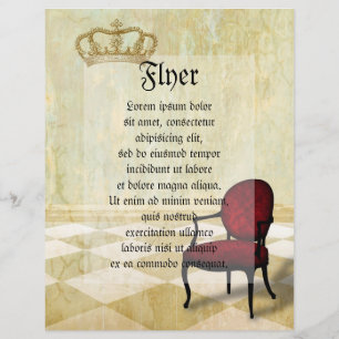 Prospectus 21,6 Cm X 24,94 Cm Petite chaise royale avec couronne