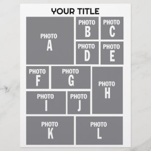 Prospectus 21,6 Cm X 24,94 Cm Photo Collage 12 mise en page photo