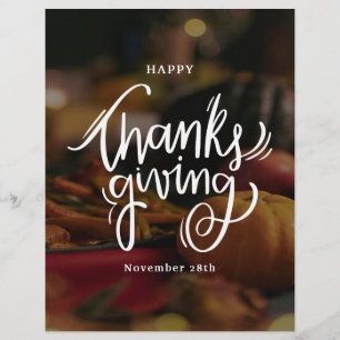 Prospectus 21,6 Cm X 24,94 Cm Photo Joyeux Thanksgiving médias sociaux