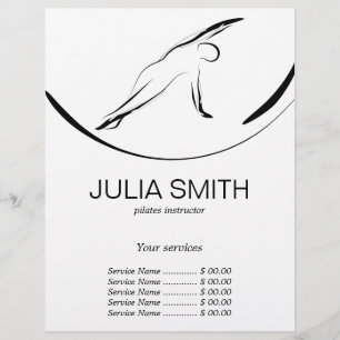 Prospectus 21,6 Cm X 24,94 Cm Pilates Pose Side Pli Flyer