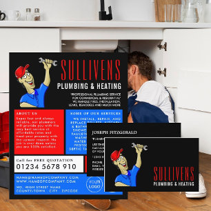 Prospectus 21,6 Cm X 24,94 Cm Plomberie de dessin, plombier, Plomberie Publicité