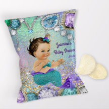 Pochettes de sacs de chips pour Baby Shower Sirène